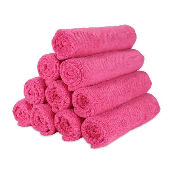 Monarch Microfiber Hand Towels Hot Pink 16 x 27 , 12PK M915105HP